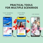 Aylthyo Auto Clicker for Smart Phone, Phone Screen Device Speed Clicker for iPhone iPad Apps, Fast Click Simulation Finger Continuous Click for Tiktok, Live Broadcasts Likes, Lightning Deal, Reward Task, Plug and Play (Pink)
