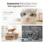 Enabot EBO 2K Camera Robot ROLA Mini: Movable Pet Camera Battery-Powered with Phone App, Indoor Cam w/One-Touch Call, 2-Way Talk, Night Vision, Motion Detection, Video Recording