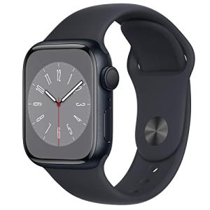 Apple Watch Series 8 [GPS, 41mm] - Midnight Aluminum Case with Midnight Sport Band, M/L (Renewed)