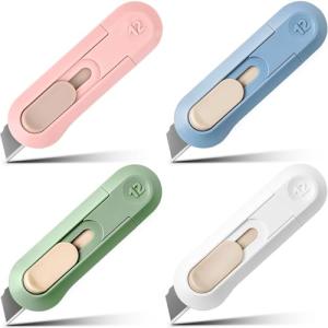 Retractable Box Cutter Set - 4 Pack