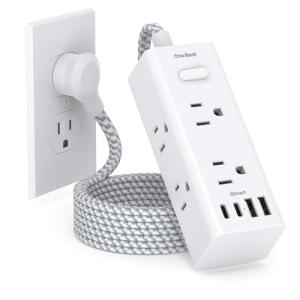 6-Outlet Power Strip with 4 USB Ports