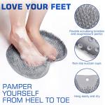 Exfoliating Shower Foot Scrubber Mat with Suction Cups