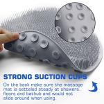 Exfoliating Shower Foot Scrubber Mat with Suction Cups