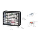 44-Drawer Screw Tool Organizer with Stackable Storage