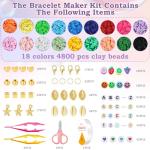 5300 Clay Beads Bracelet Making Kit for Kids