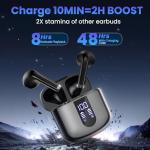 Haqquio Wireless Earbuds with Deep Bass and Mic