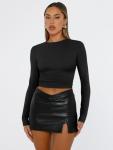 Trendy Queen Women's Long Sleeve Crop Top