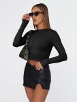Trendy Queen Women's Long Sleeve Crop Top
