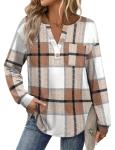 Trendy Plaid Tunic Tops for Women