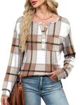 Trendy Plaid Tunic Tops for Women