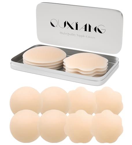 4 Pairs Reusable Silicone Nipple Covers for Women