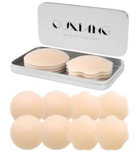 4 Pairs Reusable Silicone Nipple Covers for Women