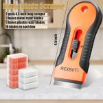 REXBETI 2-Pack Razor Blade Scraper Tool Set