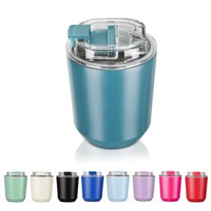 Peacock Blue Double-Walled Coffee Tumbler, 10 oz