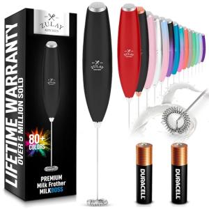Zulay Kitchen Electric Milk Frother - Black