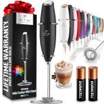 Zulay Kitchen Milk Frother Wand with Batteries