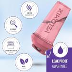 VELOMIX Protein Shaker Bottles - 2 Pack (Pink/Turquoise)