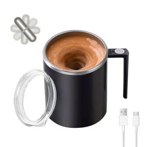 Electric Mixing Mug for Coffee and Beverages