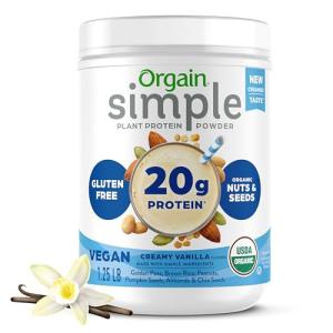 Orgain Organic Vegan Protein Powder, Vanilla, 20g