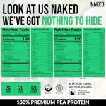 NAKED Pea Protein Powder - Unflavored Vegan, 5LB