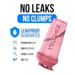 VELOMIX Protein Shaker Bottles - 2 Pack (Pink/Turquoise)