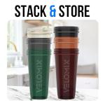 Velomix Protein Shaker Bottle 6-Pack - Earth Tones