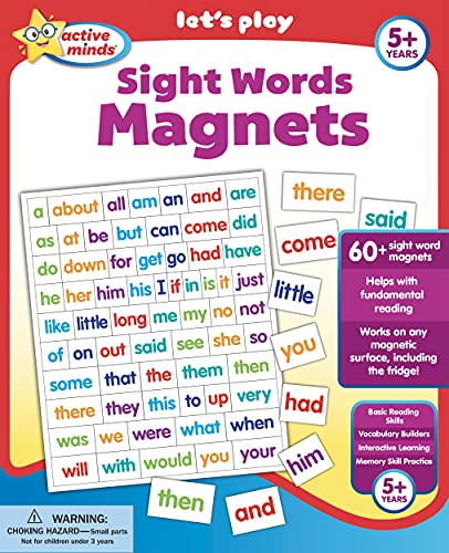 Active Minds Sight Words Magnets - Learn and Practice Language Building Skills needed for Reading (Ages 5 and Up) by Sequoia Children's Publishing