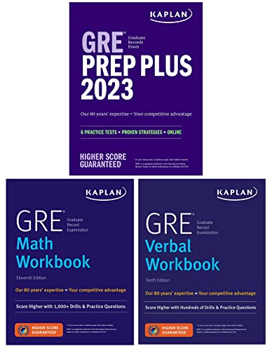 GRE Complete 2023, 3-Book Set Includes 6 Practice Tests, 2500+ Practice Questions + 1 Year Online Access to 1000+ Question Bank and Video Explanations (Kaplan Test Prep) by Kaplan Test Prep