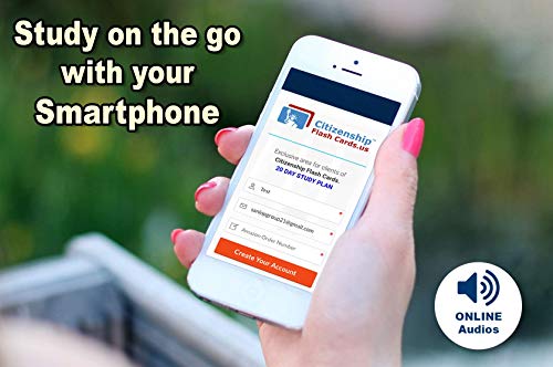 US Citizenship Flash Cards 2023: Naturalization Test Study Guide with 100 USCIS Questions and Answers Flashcards Includes Online Audios from Sanlop Group