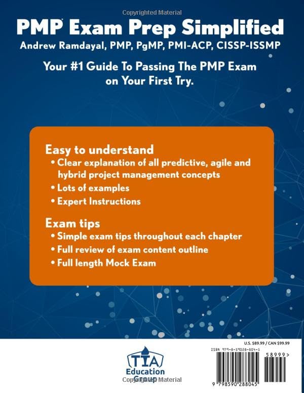 PMP Exam Prep Simplified: Covers the Current PMP Exam and Includes a 35 Hours of Project Management E-Learning Course from Independently published