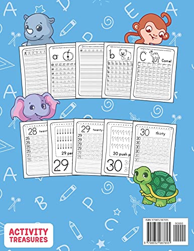 Letter And Number Tracing Book For Kids Ages 3-5: A Fun Practice Workbook To Learn The Alphabet And Numbers From 0 To 30 For Preschoolers And ... and Handwriting Workbooks for Children) from Independently published