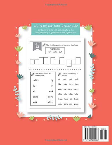 Sight Words and Spelling Workbook for Kids Ages 6-8: Learn to Write and Spell Essential Words | Kindergarten Workbook, 1st Grade Workbook and 2nd ... | Reading & Phonics Activities + Worksheets from Modern Kid Press