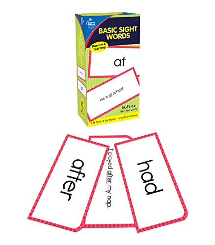 Carson Dellosa Sight Words Flash Cards Kindergarten, 1st, 2nd Grade, Sight Word Flash Cards for Kids Ages 6+, Phonics Flash Cards, Dolch and Fry High Frequency Sight Words by Carson Dellosa Education