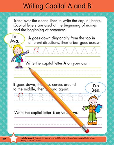 Writing Workbook for Ages 4-7 with 75+ Handwriting Activities, Pencil Control, Lowercase Letters, Numbers, Capital Letters, Words and Sentences, Conforms to Common Core Standards (Gold Stars Series) by Lodi Publishing