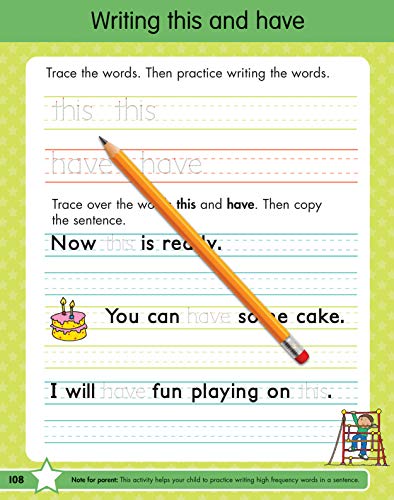 Writing Workbook for Ages 4-7 with 75+ Handwriting Activities, Pencil Control, Lowercase Letters, Numbers, Capital Letters, Words and Sentences, Conforms to Common Core Standards (Gold Stars Series) by Lodi Publishing