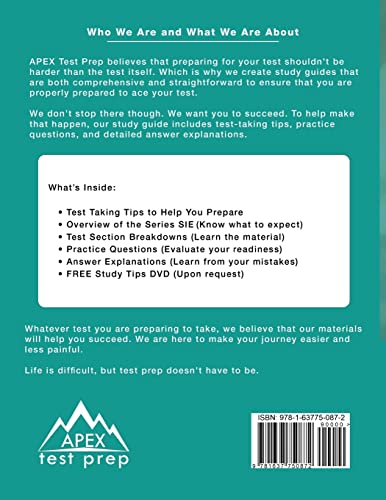 SIE Exam Prep 2023 - 2024: 3 Practice Tests and Securities Industry Essentials Study Guide Book for the FINRA Assessment: [4th Edition] by APEX Test Prep