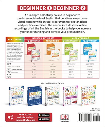English for Everyone: Beginner Box Set - Level 1 & 2: ESL for Adults, an Interactive Course to Learning English from DK