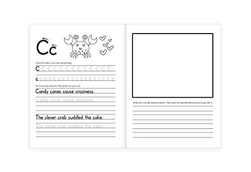 Handwriting Practice Book for Kids (Silly Sentences): Penmanship and Writing Workbook for Kindergarten, 1st, 2nd, 3rd and 4th Grade: Learn and Laugh by Tracing Letters, Sight Words and Funny Phrases from Modern Kid Press