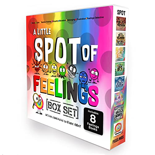 A Little SPOT of Feelings 8 Book Box Set (Book 25-32: Empathy, Frustration, Calm, Belonging, Worry, Boredom, Flexible Thinking, & Feelings Detective) from Diane Alber Art LLC