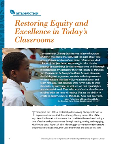 Cultivating Genius: An Equity Framework for Culturally and Historically Responsive Literacy from Scholastic Teaching Resources (Teaching Strategies)