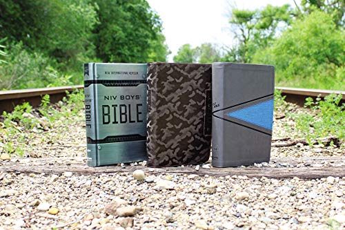 NIV, Boys' Bible, Leathersoft, Brown Camo, Comfort Print by Zonderkidz