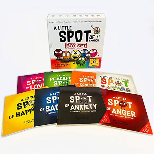 A Little SPOT of Emotion 8 Book Box Set (Books 1-8: Anger, Anxiety, Peaceful, Happiness, Sadness, Confidence, Love, & Scribble Emotion) by Diane Alber Art LLC