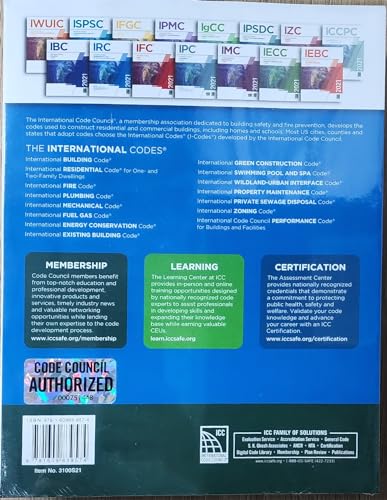 2021 International Residential Code (International Code Council Series) from ICC (distributed by Cengage Learning)