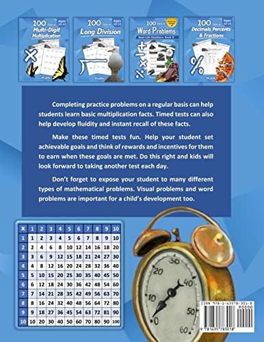 Humble Math - 100 Days of Timed Tests: Multiplication: Grades 3-5, Math Drills, Digits 0-12, Reproducible Practice Problems from Libro Studio LLC