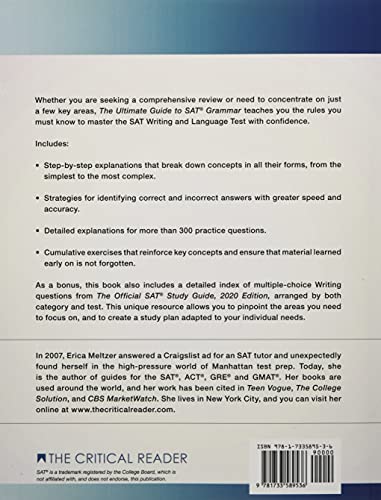 Fifth Edition, The Ultimate Guide to SAT Grammar from The Critical Reader