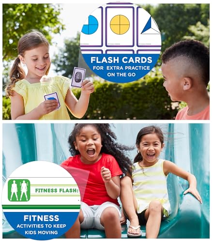 Summer Bridge Activities 2-3 Workbooks, Ages 7-8, Math, Reading Comprehension, Writing, Science, Social Studies, Summer Learning 3rd Grade Workbooks All Subjects With Flash Cards (160 pgs) by Summer Bridge Activities