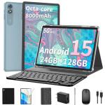 Relndoo 2025 Android 15 Tablet with Keyboard