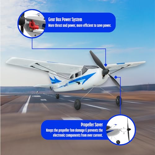 Top Race Rc Plane 3 Channel Remote Control Airplane Ready to Fly Rc Planes for Adults, Easy & Ready to Fly, Great Gift Toy for Adults or Advanced Kids, Upgraded with Propeller Saver (TR-C285G) from Top Race