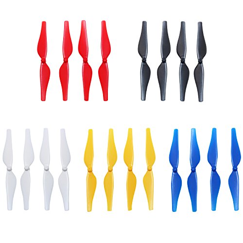 Anbee 5-Colors Propellers Colored Props Blades for Tello and Tello EDU Drone, Pack of 5 Set (Red/White/Blue/Black/Yellow) from Anbee