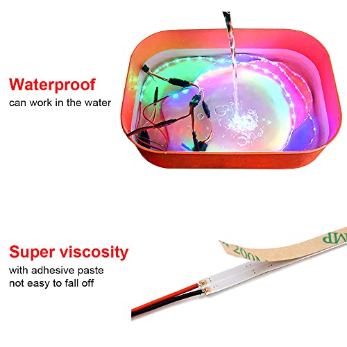 LED Light Strip for RC Fixed Wing Airplane Flying Wing Plane AR Wing Drone Model Car Truck (Red) by elechawk